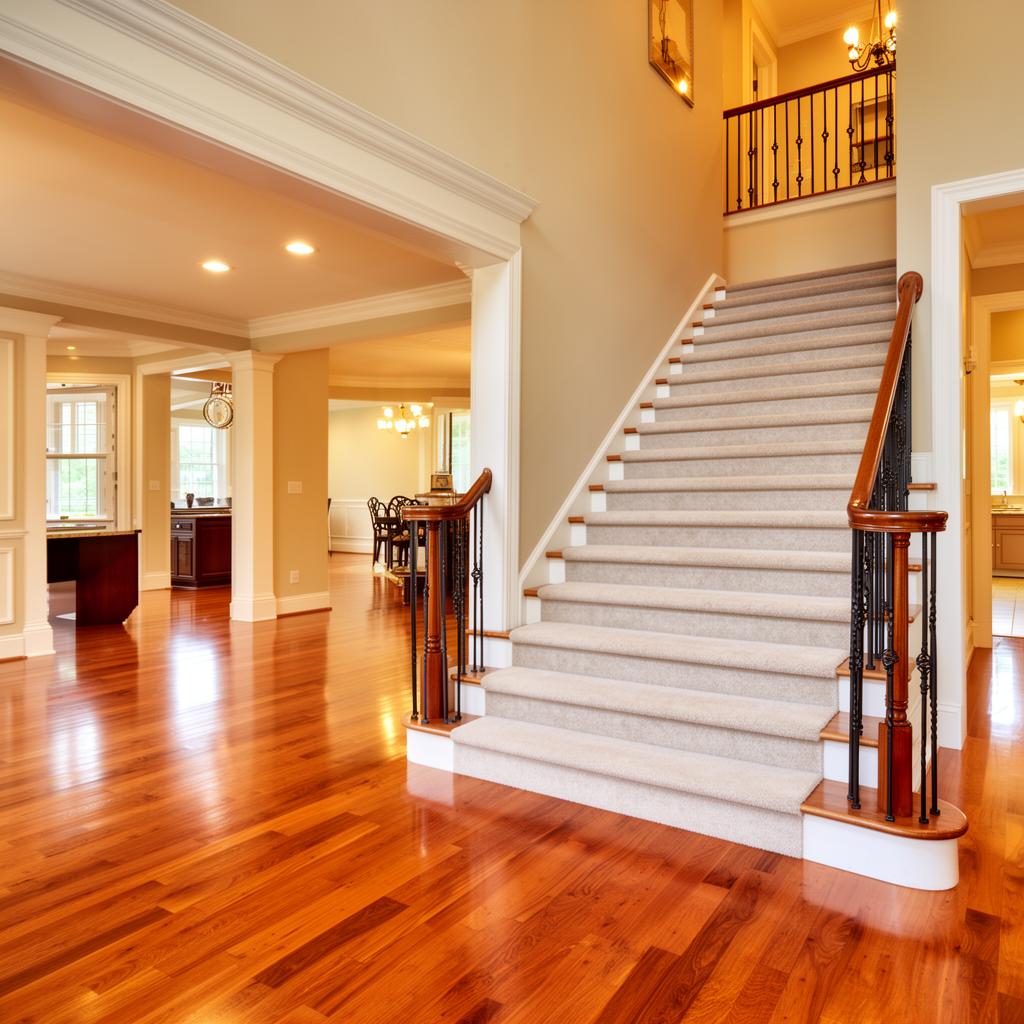 Residential home floor cleaning