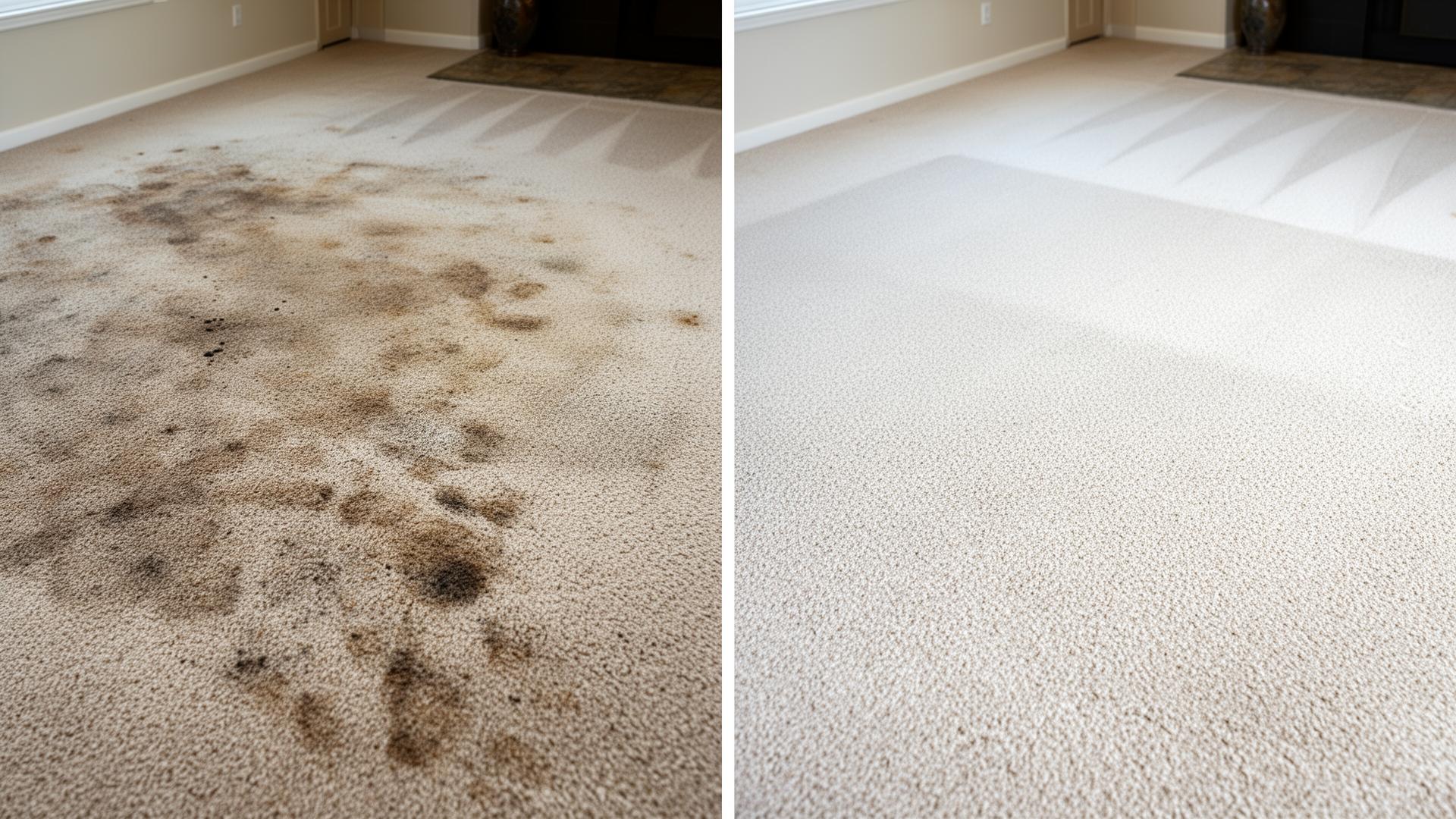 Carpet cleaning before and after